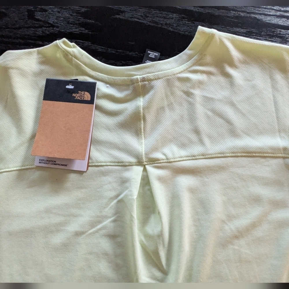 THE NORTH FACE women Long Sleeve Actiwear Top Shirt lime Green Sz M Running New - Picture 5 of 13